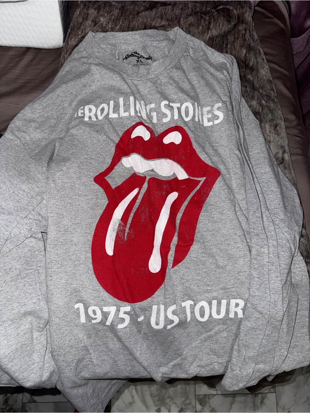 Rolling Stones Gray Long Sleeve Tee